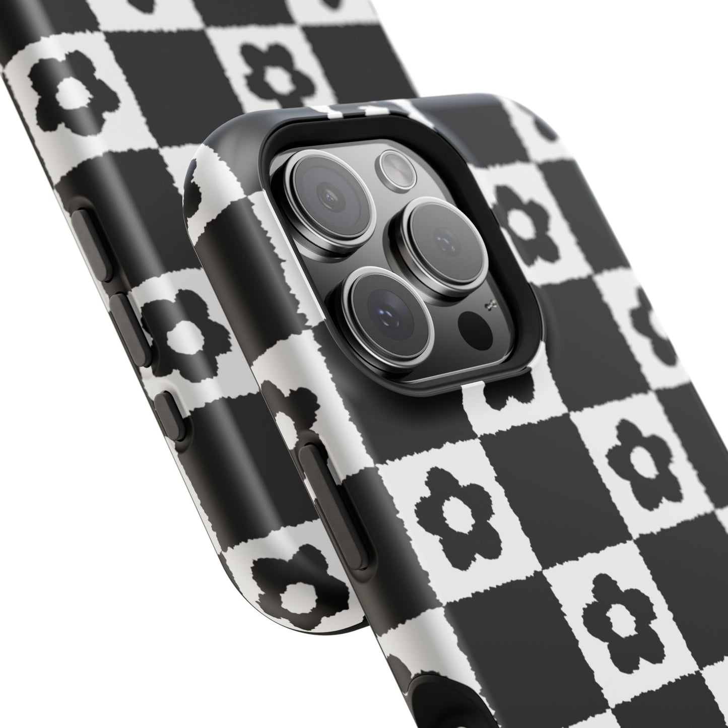 Floral Checkerboard MagSafe iPhone Case