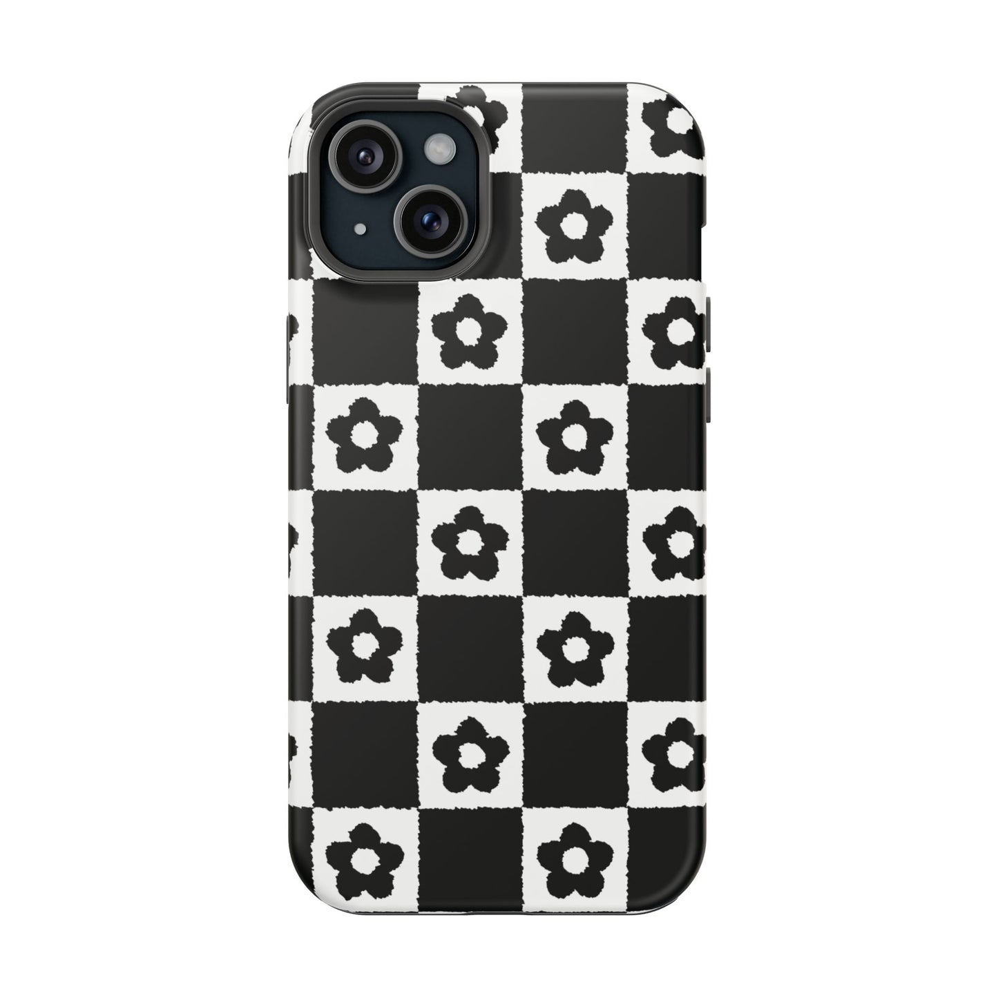 Floral Checkerboard MagSafe iPhone Case