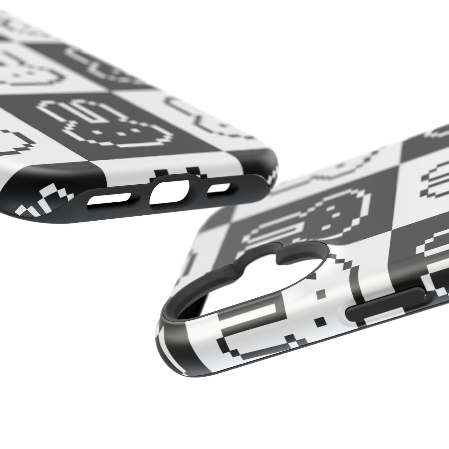 Black and White Retro Bunny MagSafe iPhone Case
