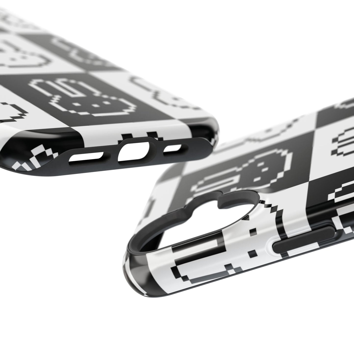 Black and White Retro Bunny MagSafe iPhone Case