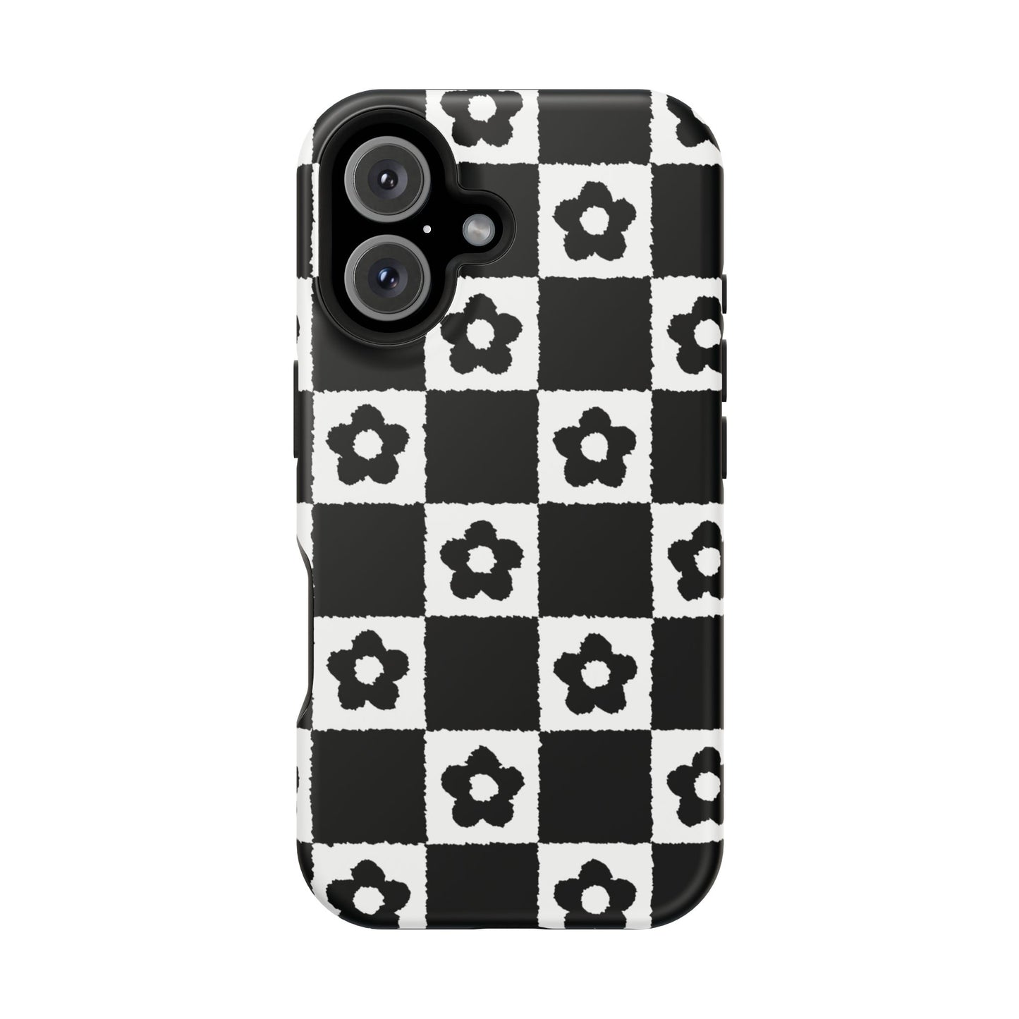 Floral Checkerboard MagSafe iPhone Case