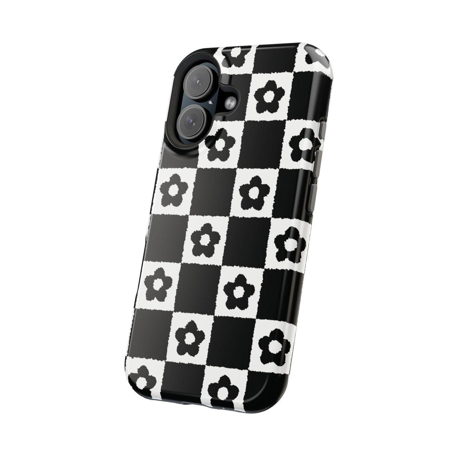 Floral Checkerboard MagSafe iPhone Case