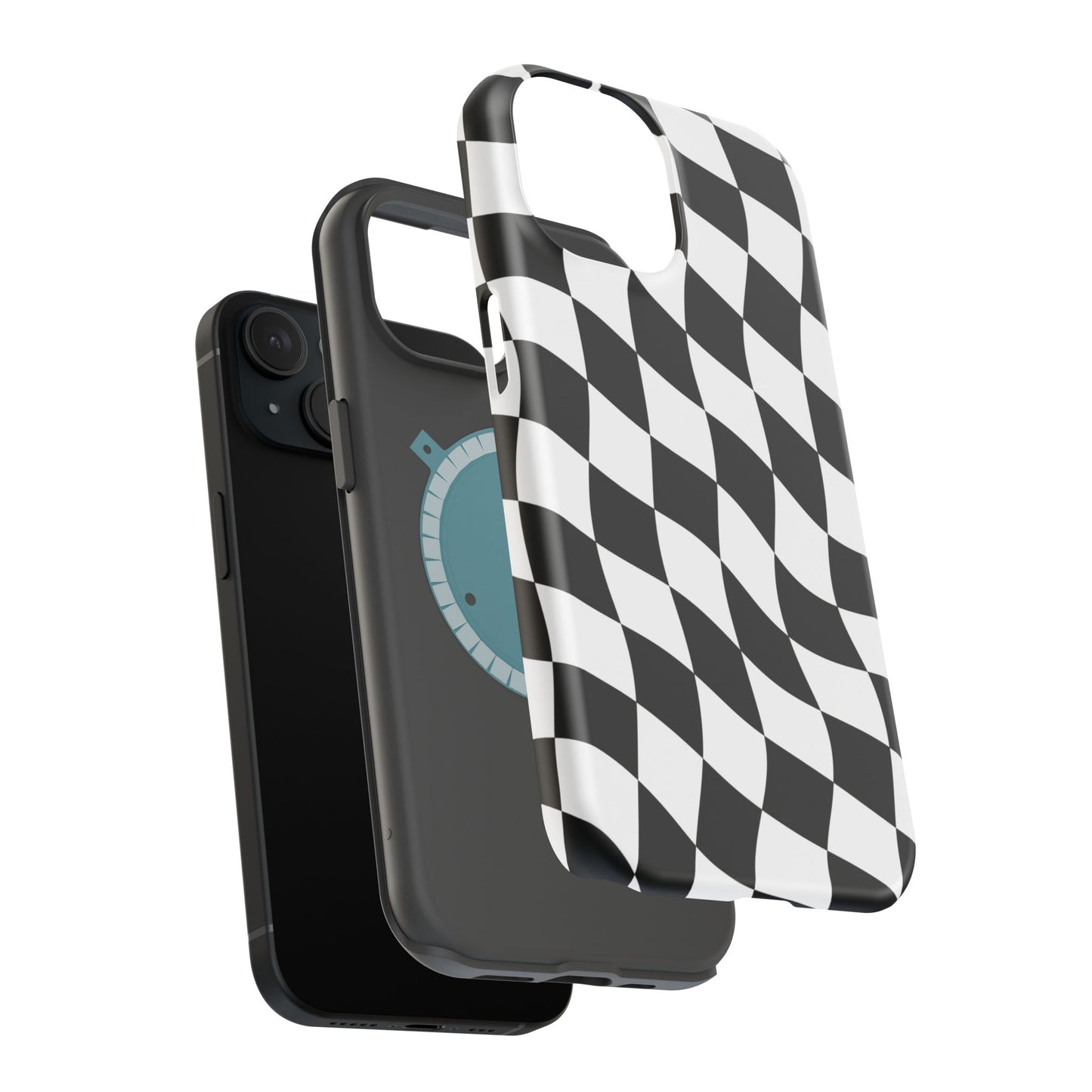 Black and White MagSafe iPhone Case