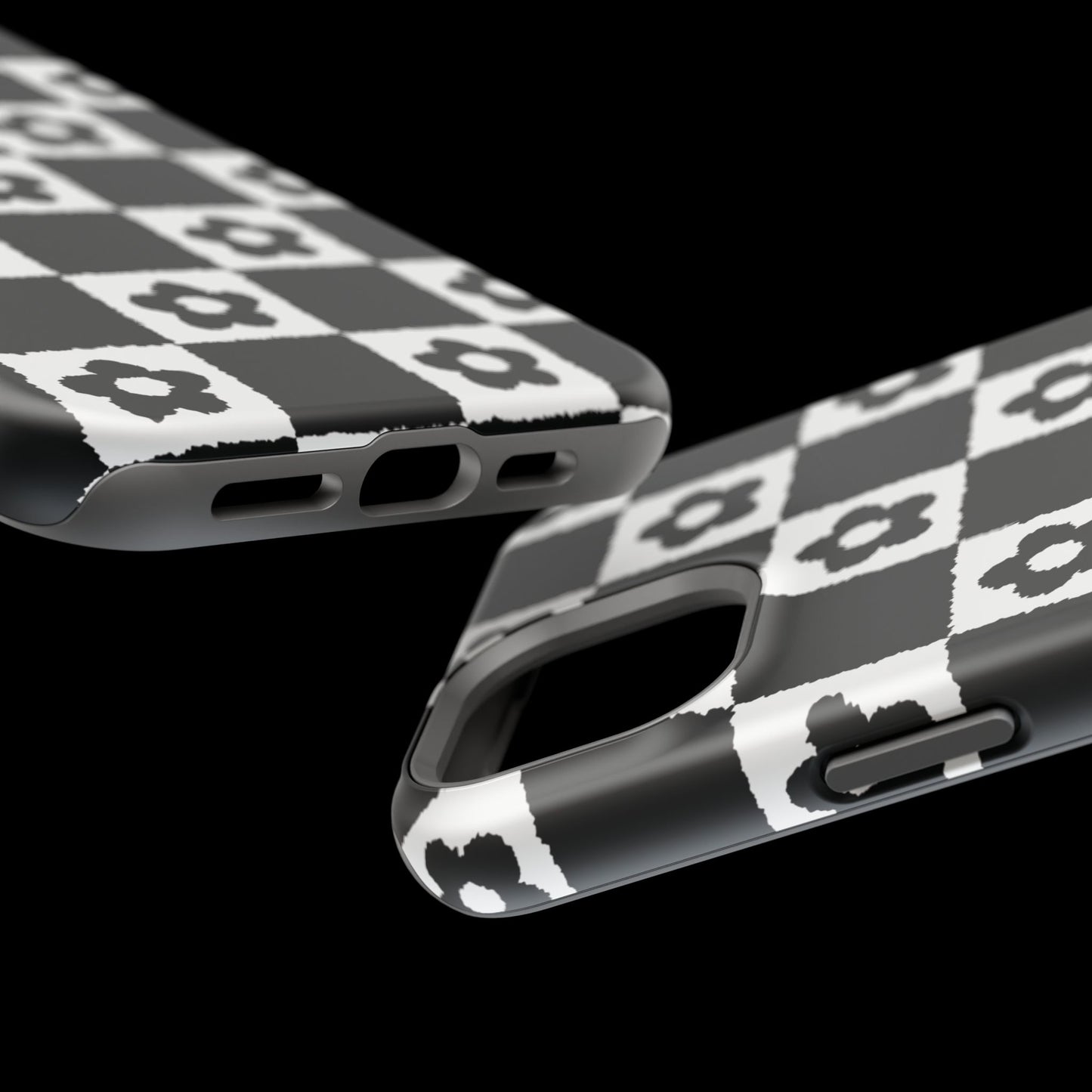 Floral Checkerboard MagSafe iPhone Case