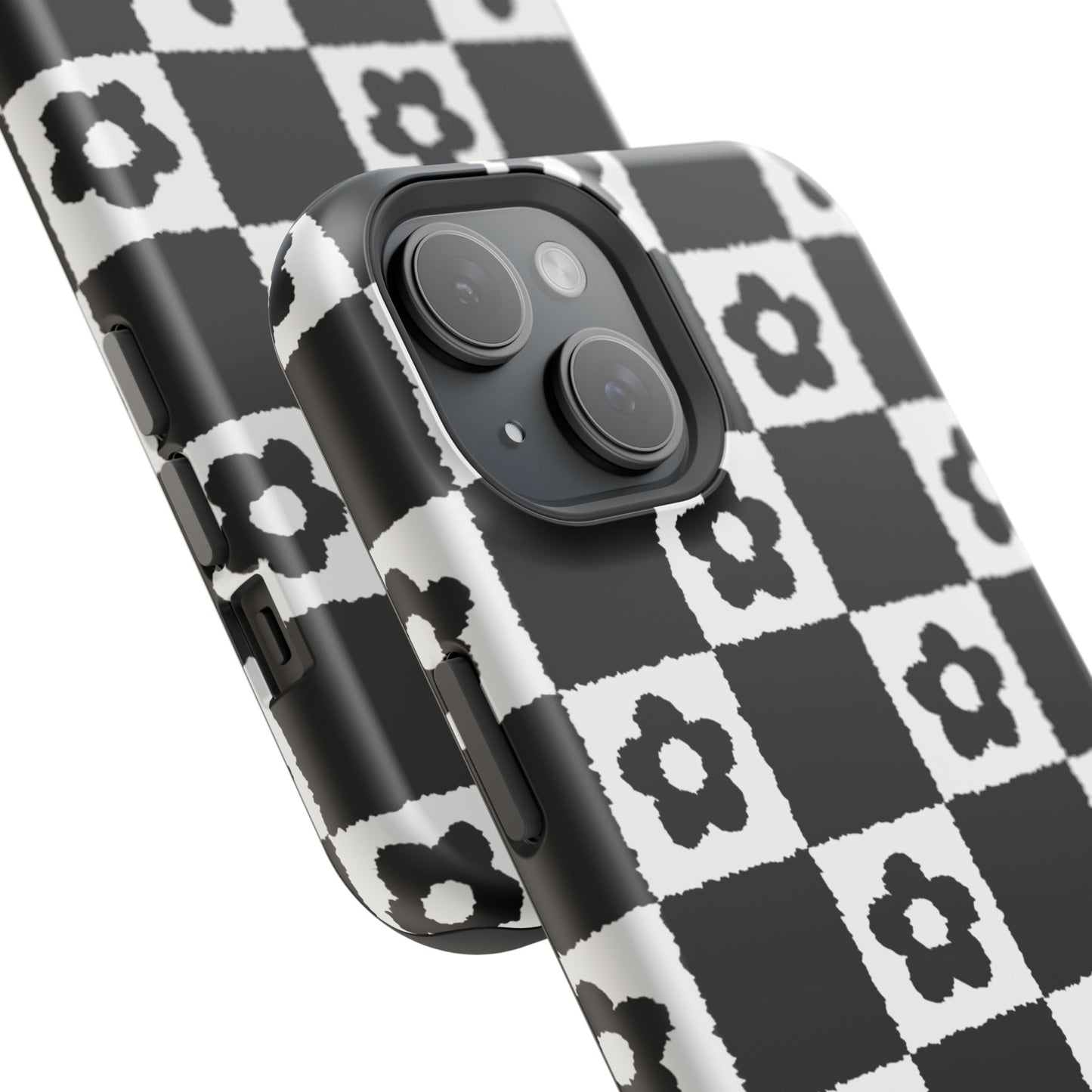 Floral Checkerboard MagSafe iPhone Case