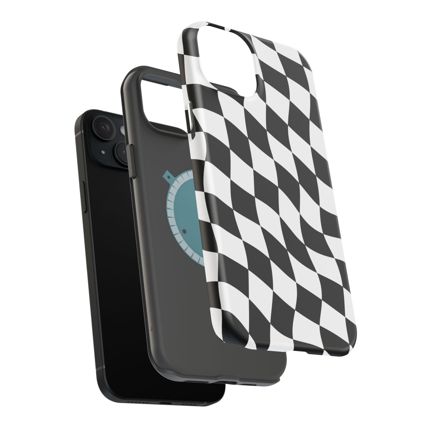 Black and White MagSafe iPhone Case