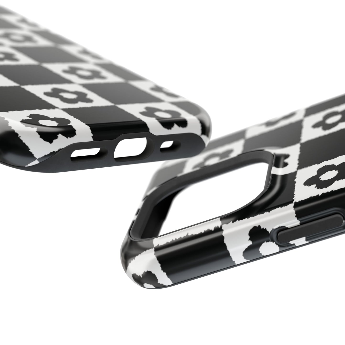 Floral Checkerboard MagSafe iPhone Case