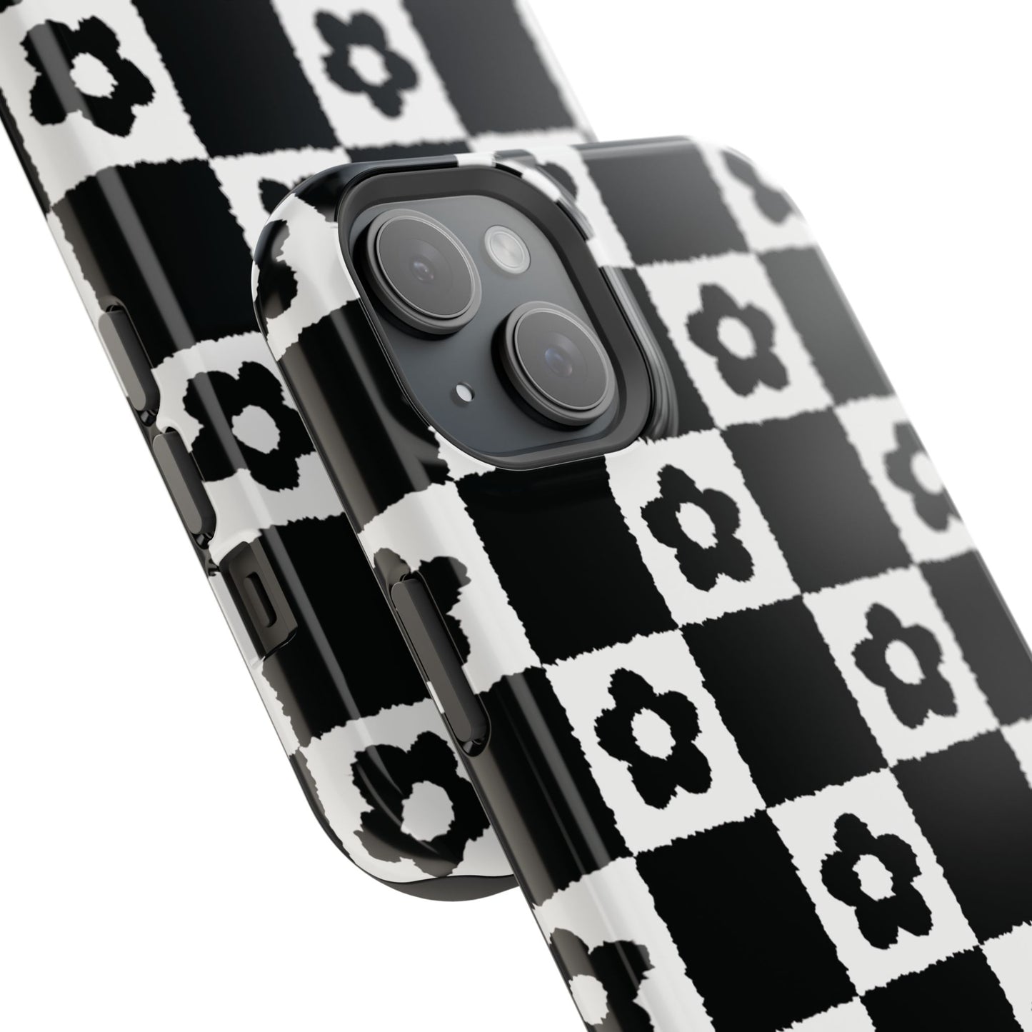 Floral Checkerboard MagSafe iPhone Case