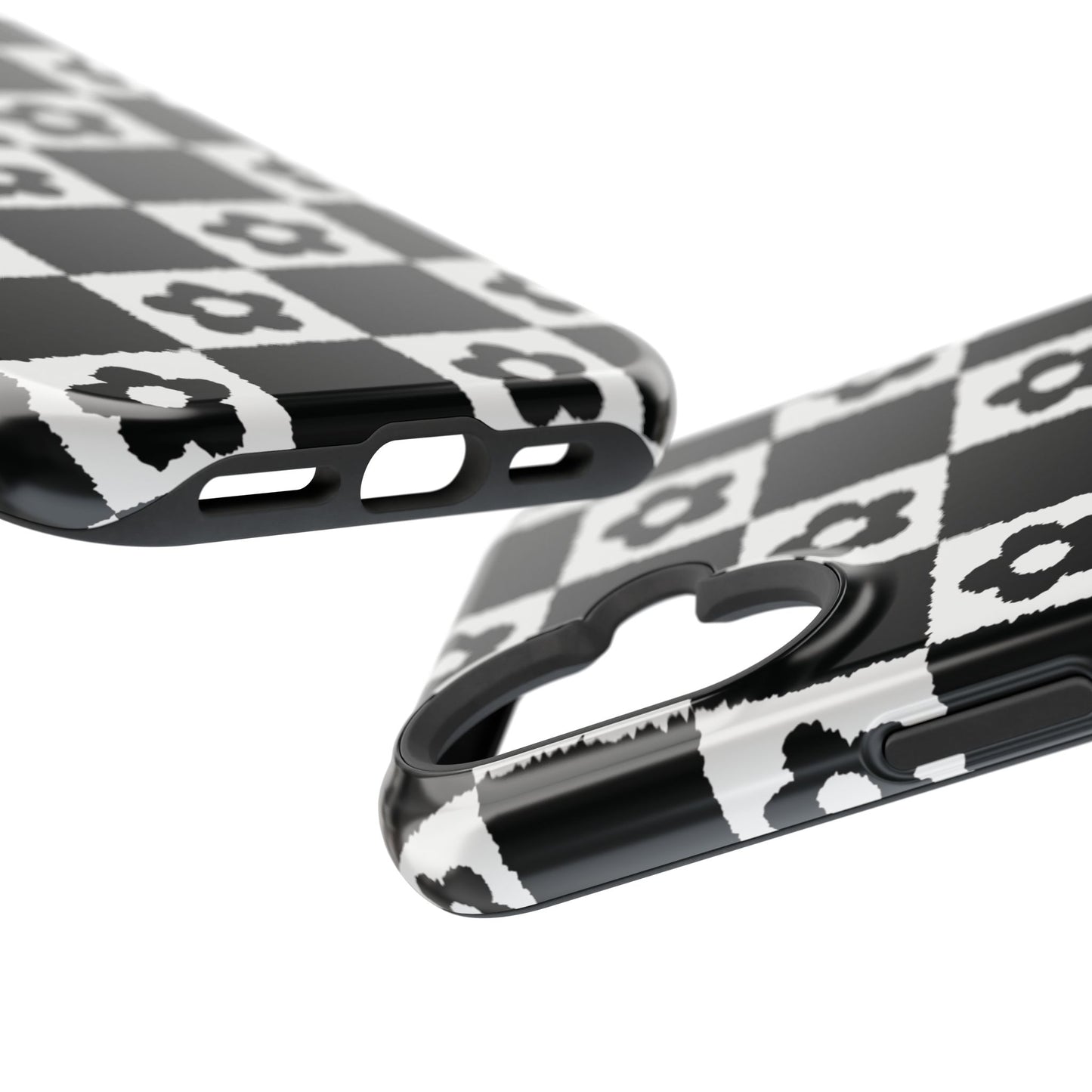 Floral Checkerboard MagSafe iPhone Case