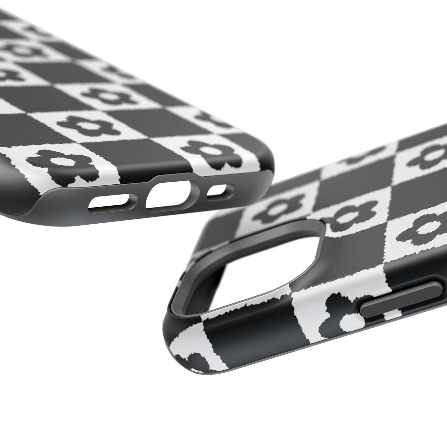 Floral Checkerboard MagSafe iPhone Case