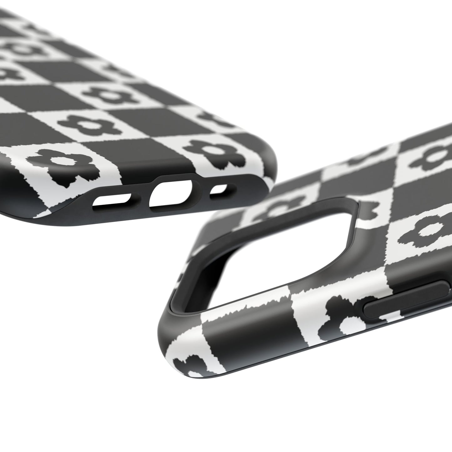 Floral Checkerboard MagSafe iPhone Case