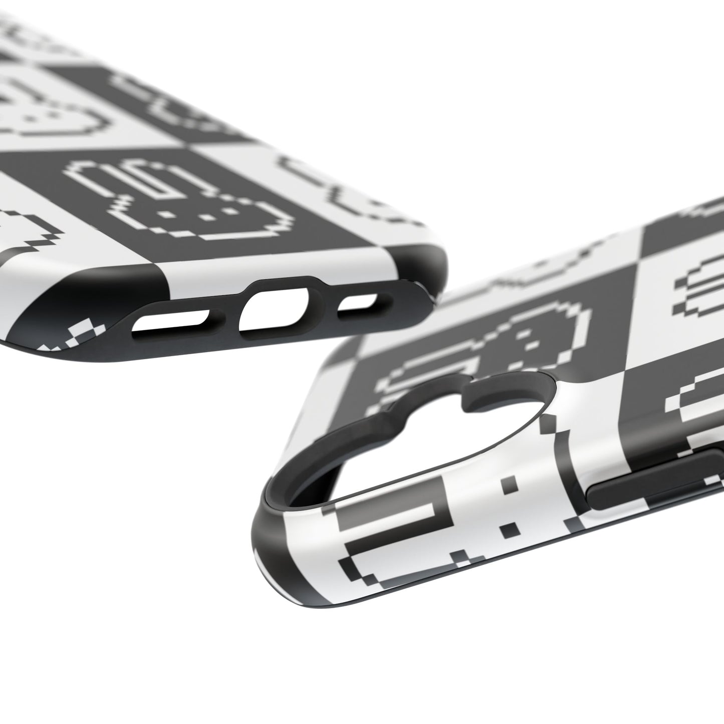 Black and White Retro Bunny MagSafe iPhone Case