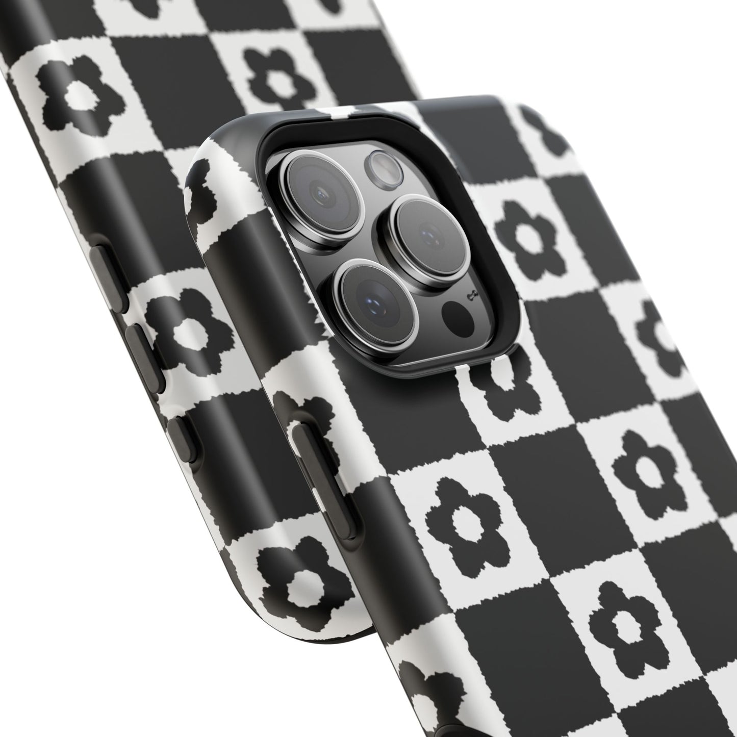 Floral Checkerboard MagSafe iPhone Case