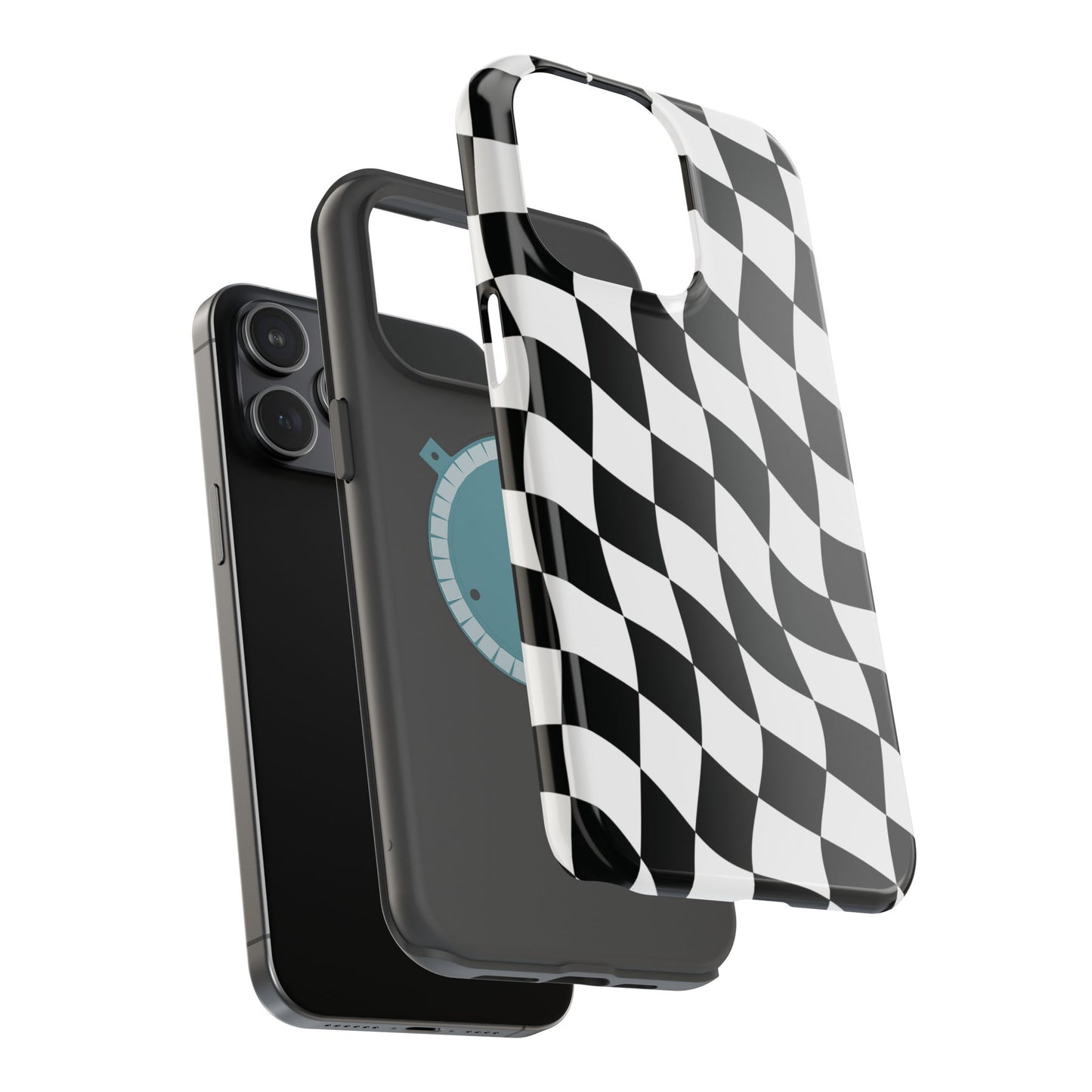 Black and White MagSafe iPhone Case