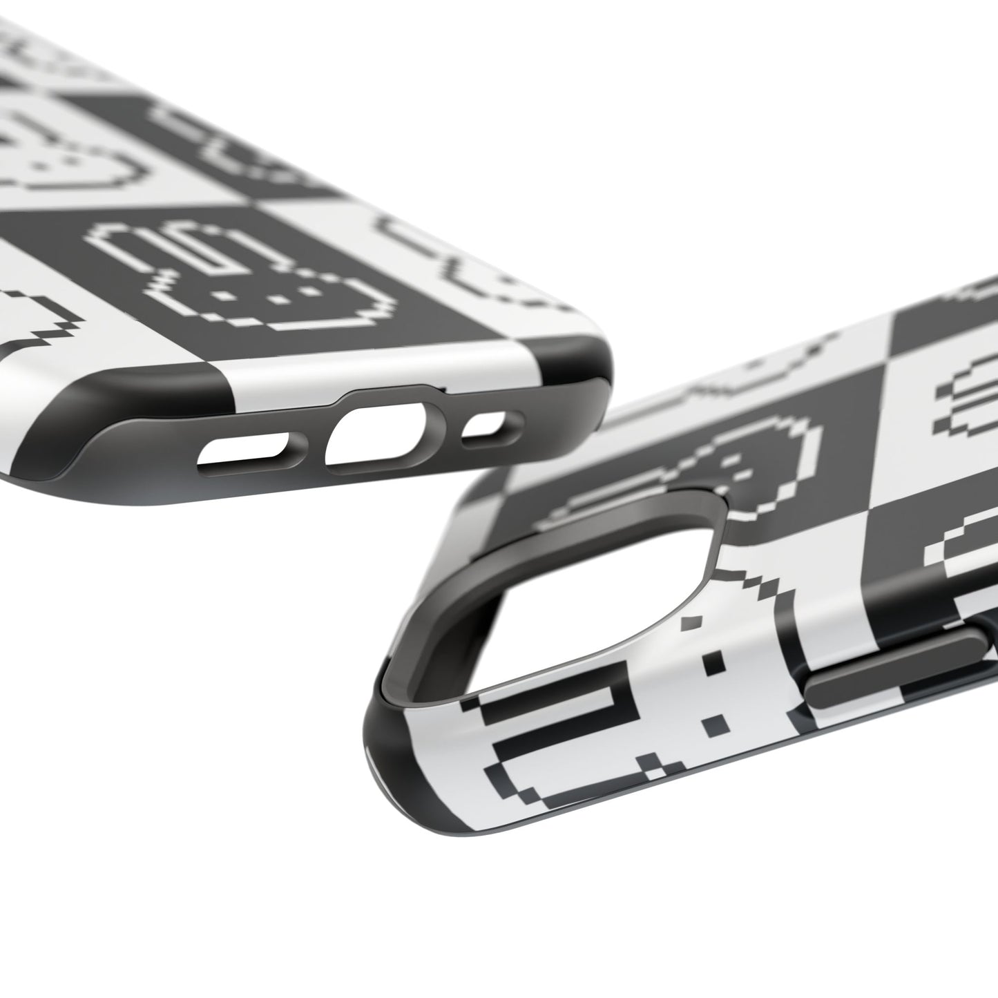 Black and White Retro Bunny MagSafe iPhone Case