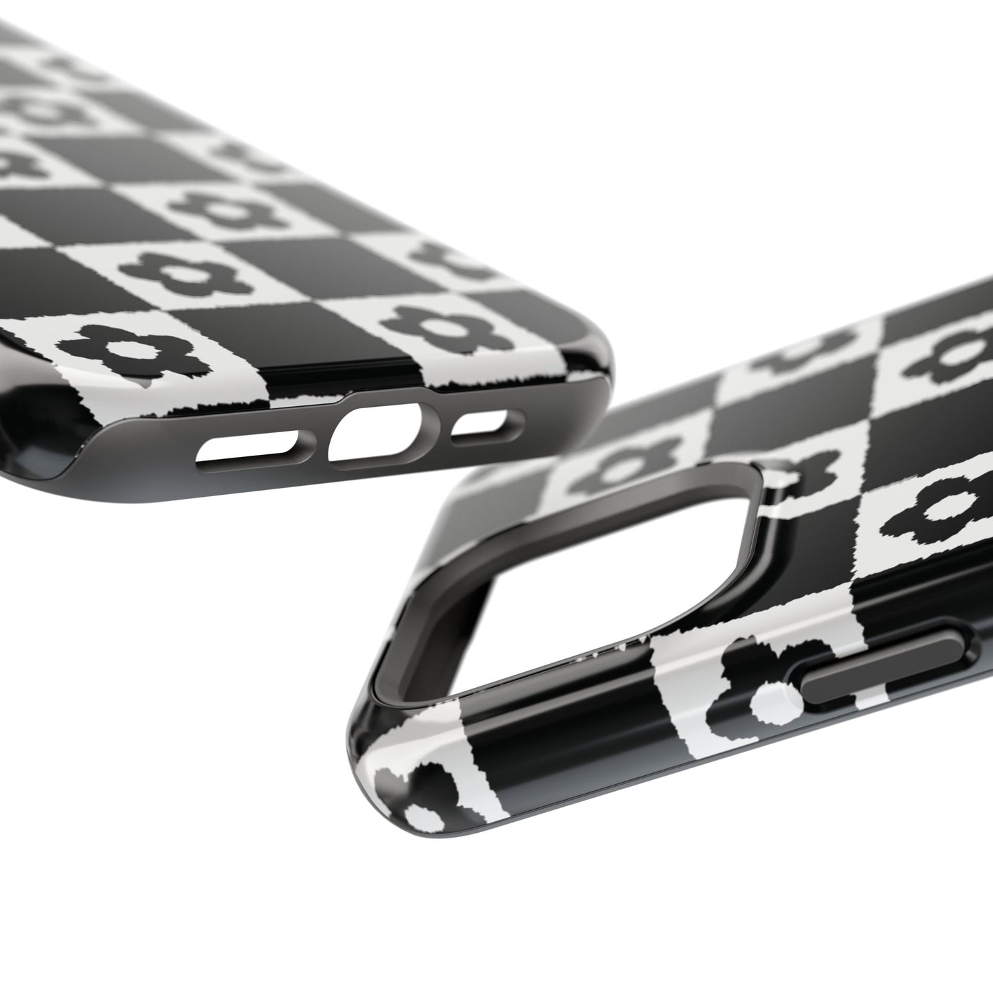 Floral Checkerboard MagSafe iPhone Case