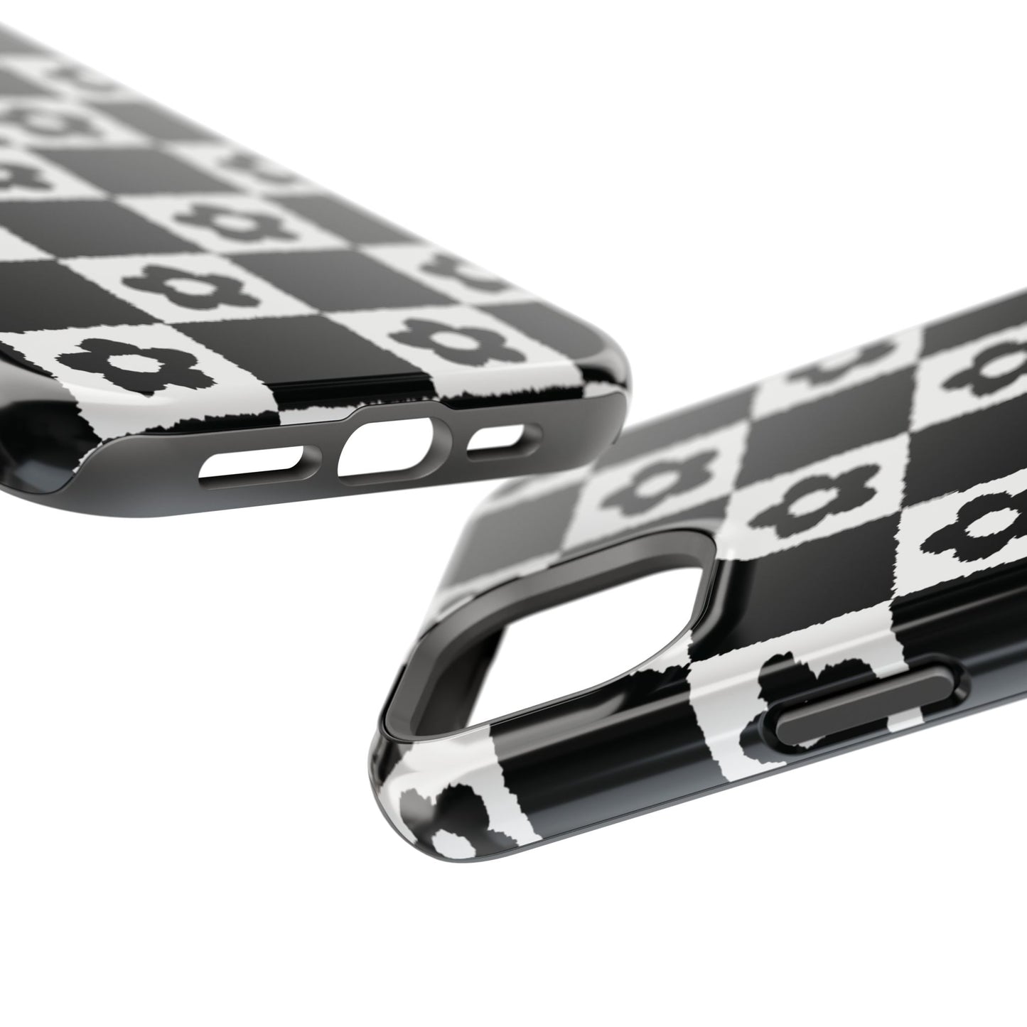 Floral Checkerboard MagSafe iPhone Case