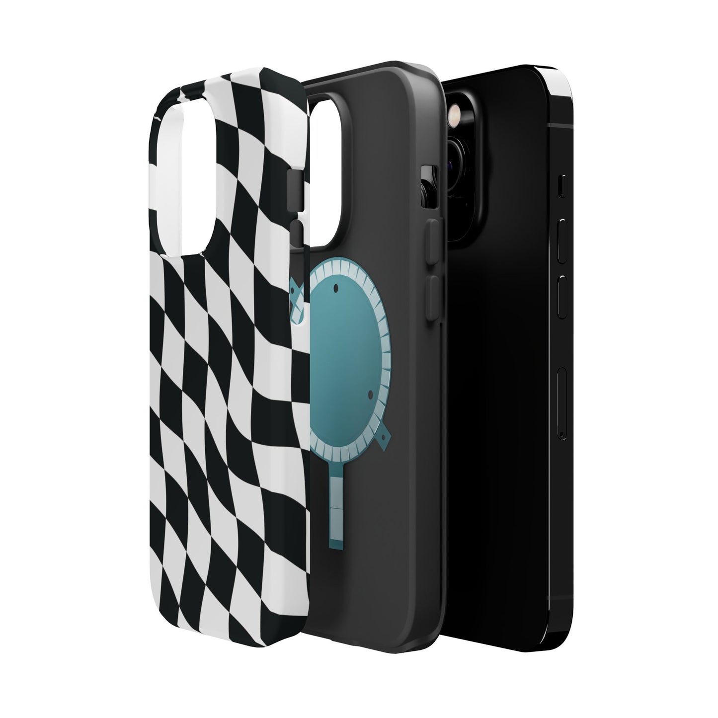 Black and White MagSafe iPhone Case