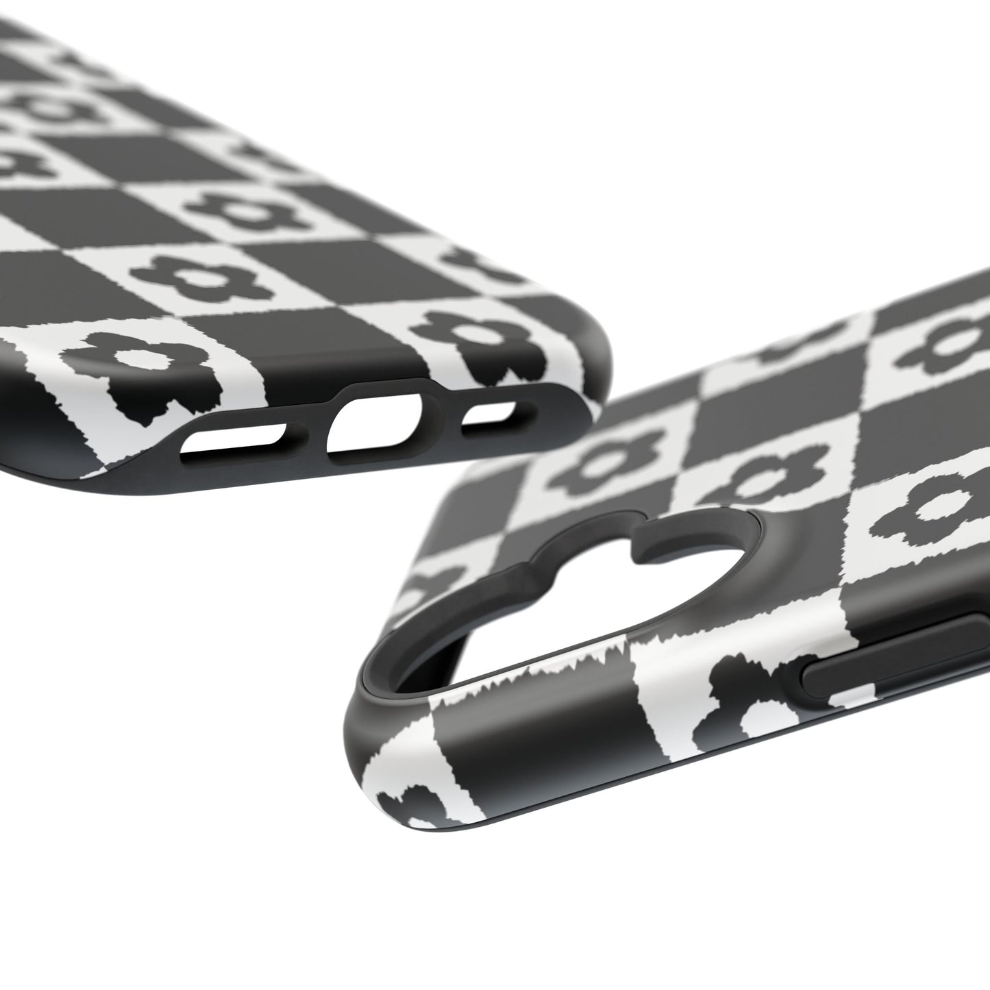 Floral Checkerboard MagSafe iPhone Case