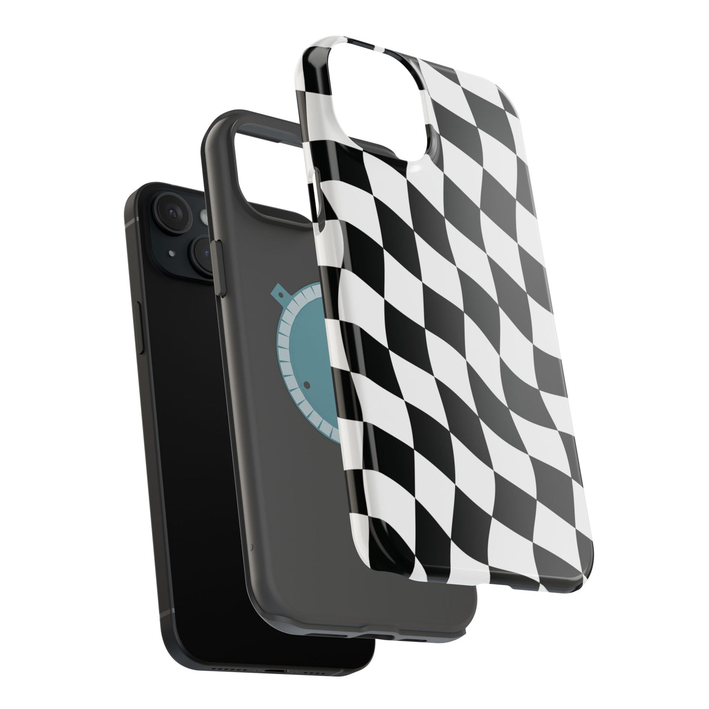 Black and White MagSafe iPhone Case