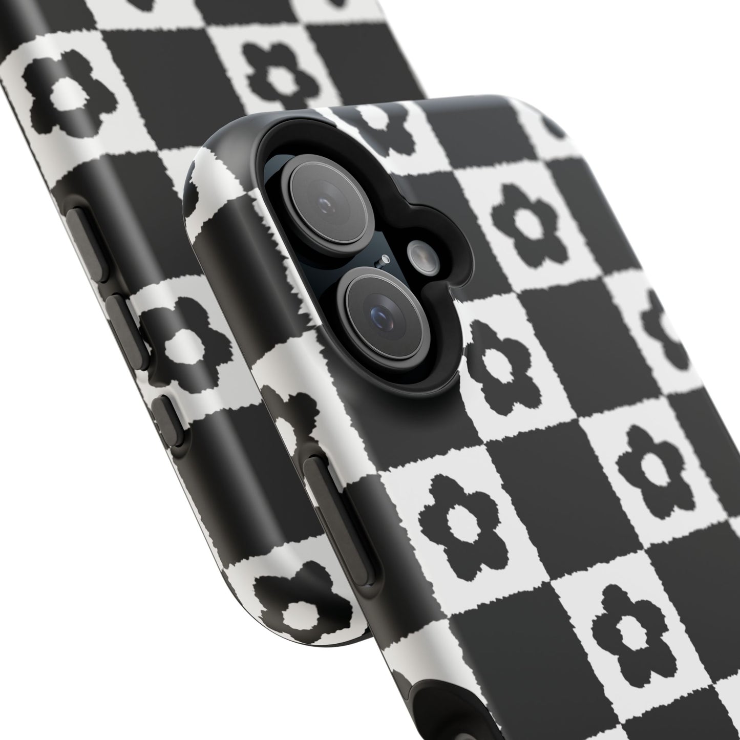 Floral Checkerboard MagSafe iPhone Case