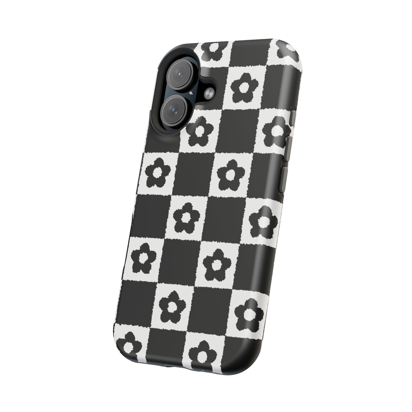 Floral Checkerboard MagSafe iPhone Case