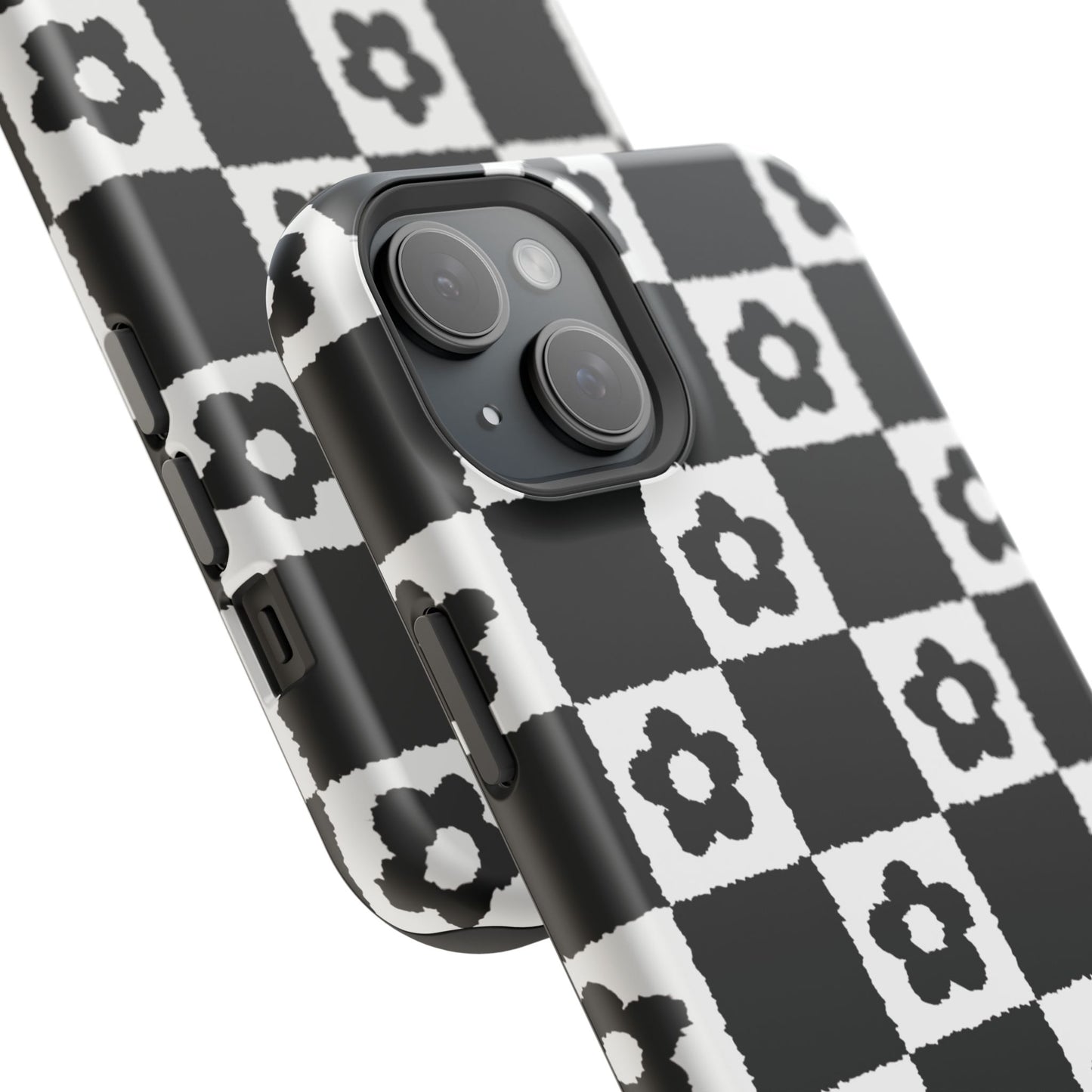 Floral Checkerboard MagSafe iPhone Case