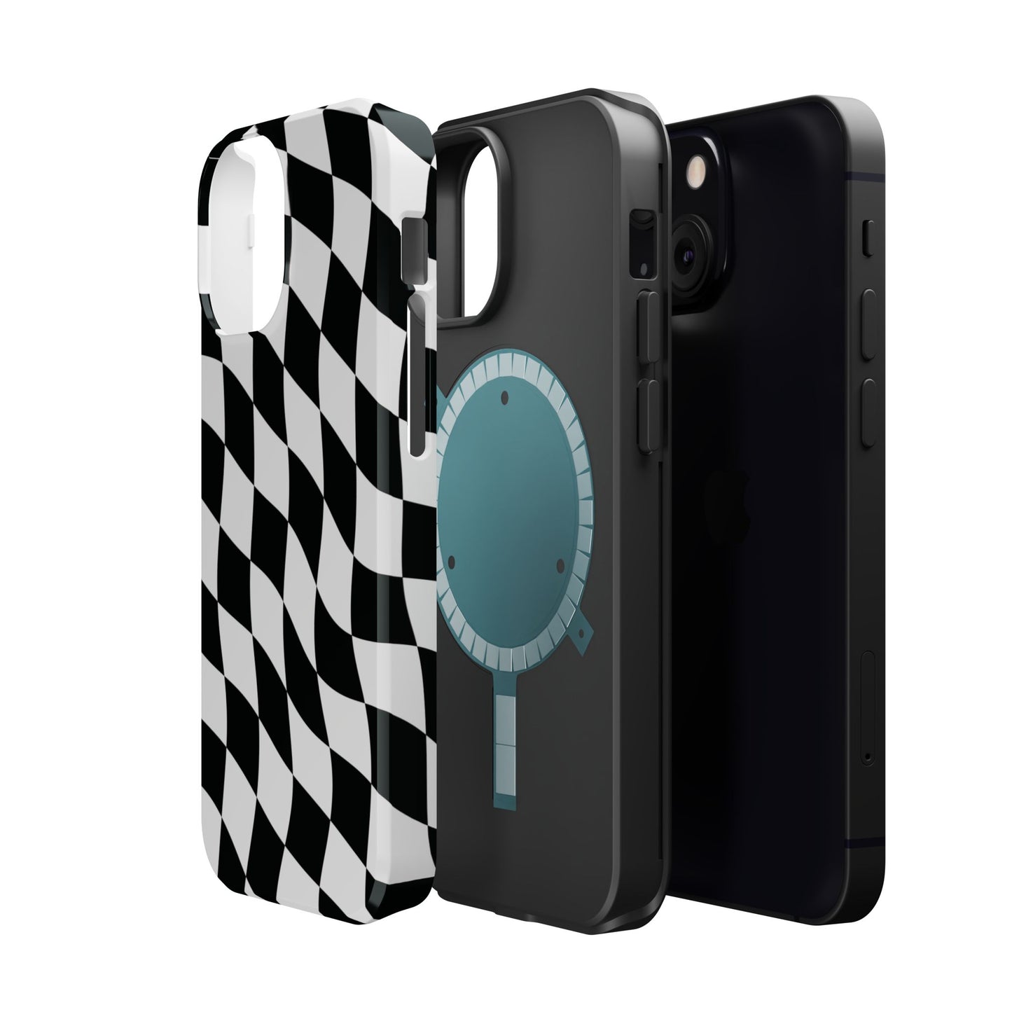Black and White MagSafe iPhone Case