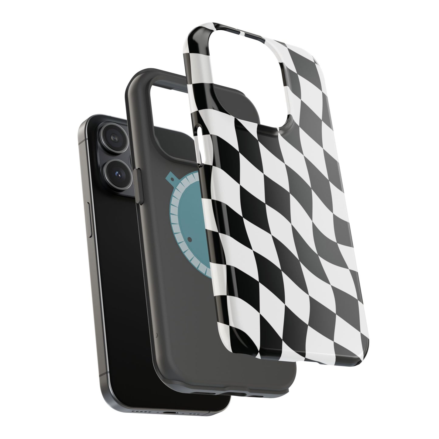 Black and White MagSafe iPhone Case