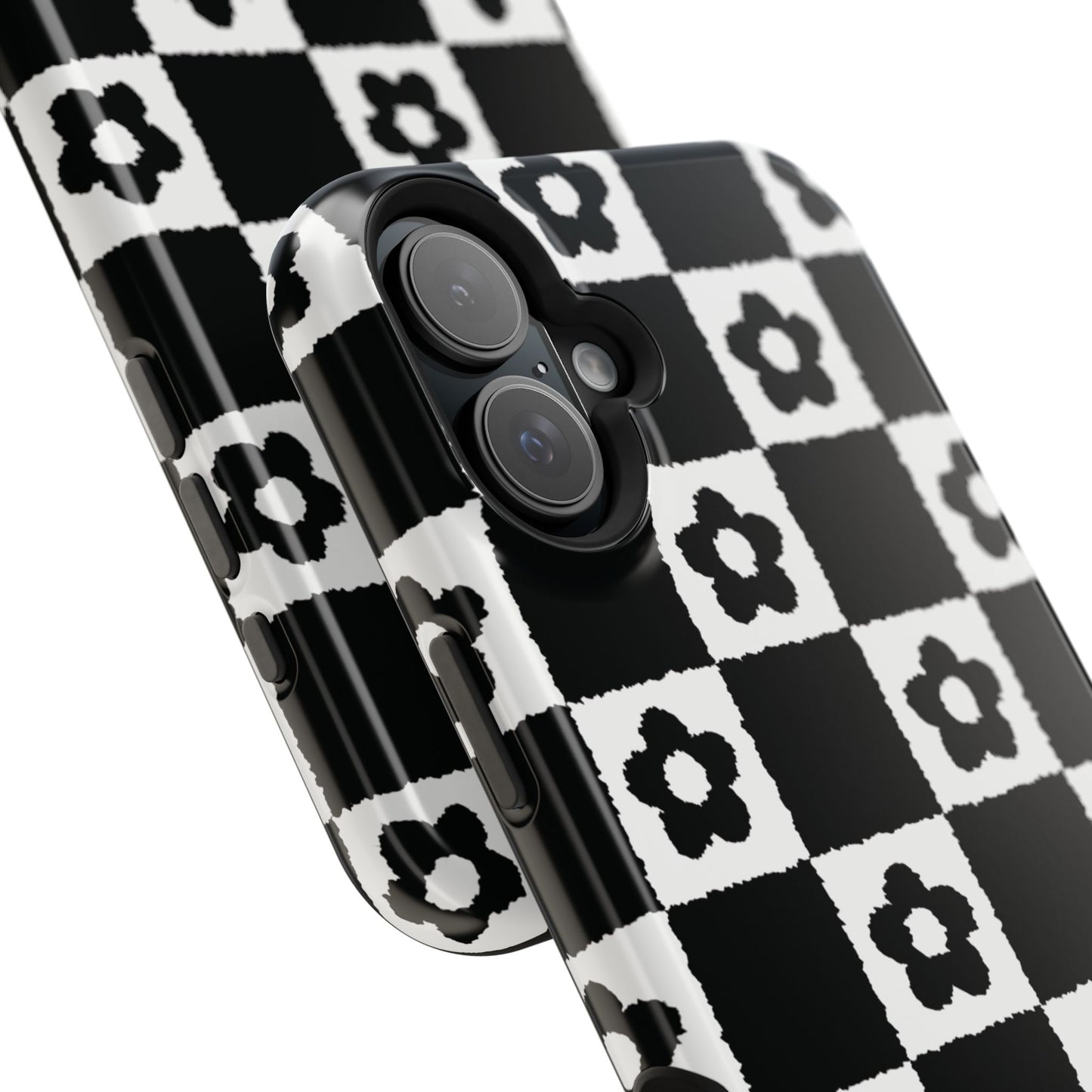 Floral Checkerboard MagSafe iPhone Case