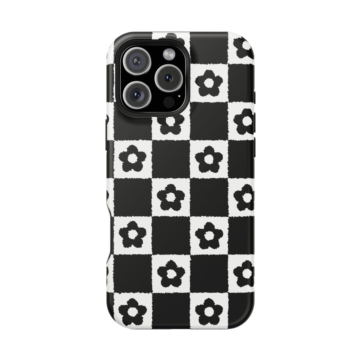 Floral Checkerboard MagSafe iPhone Case