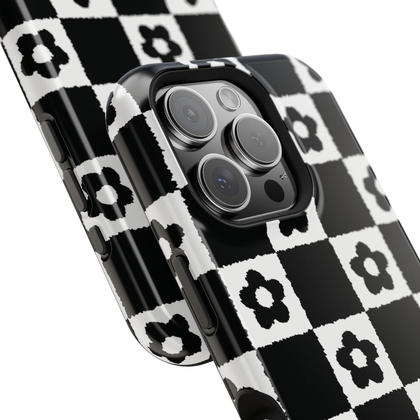 Floral Checkerboard MagSafe iPhone Case