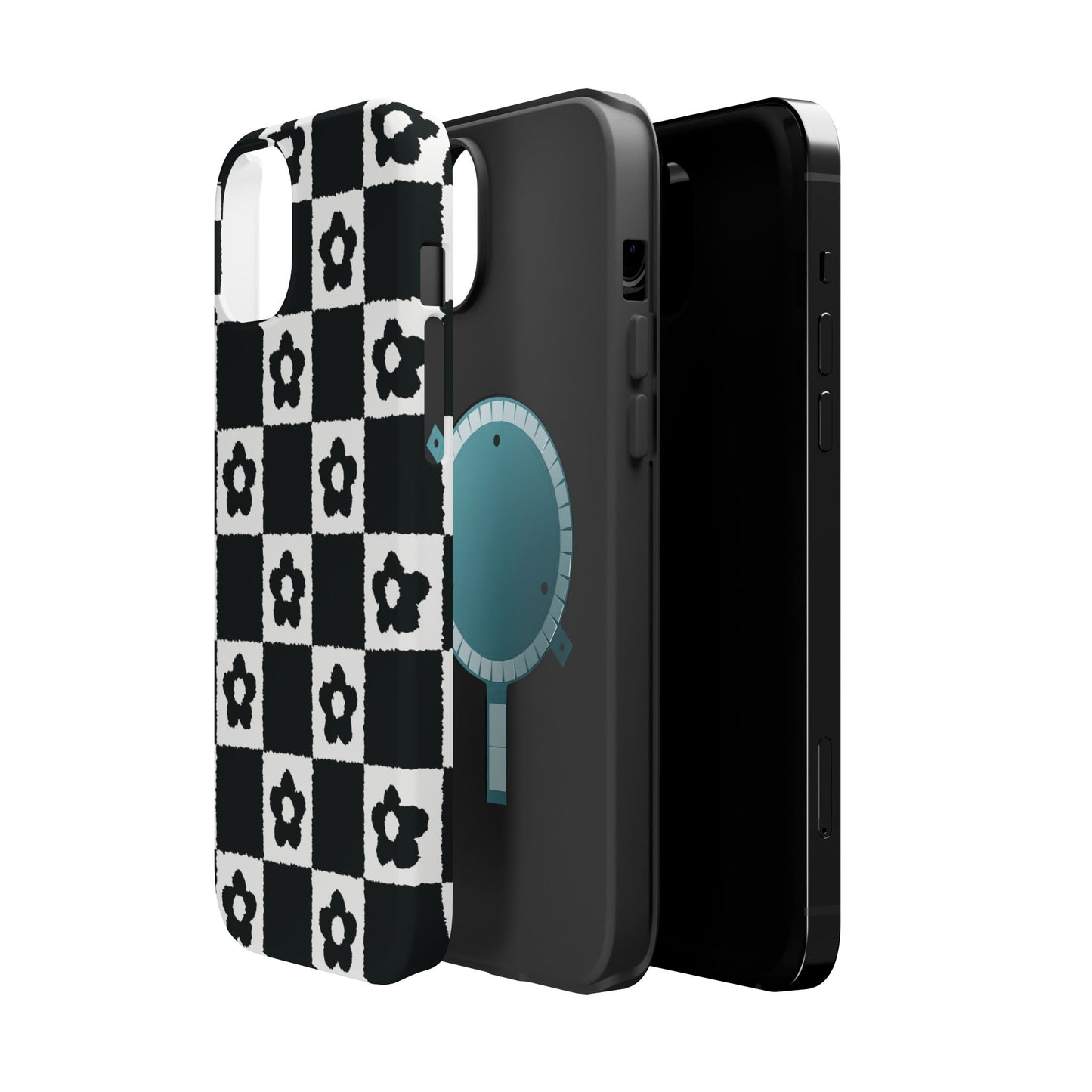 Floral Checkerboard MagSafe iPhone Case