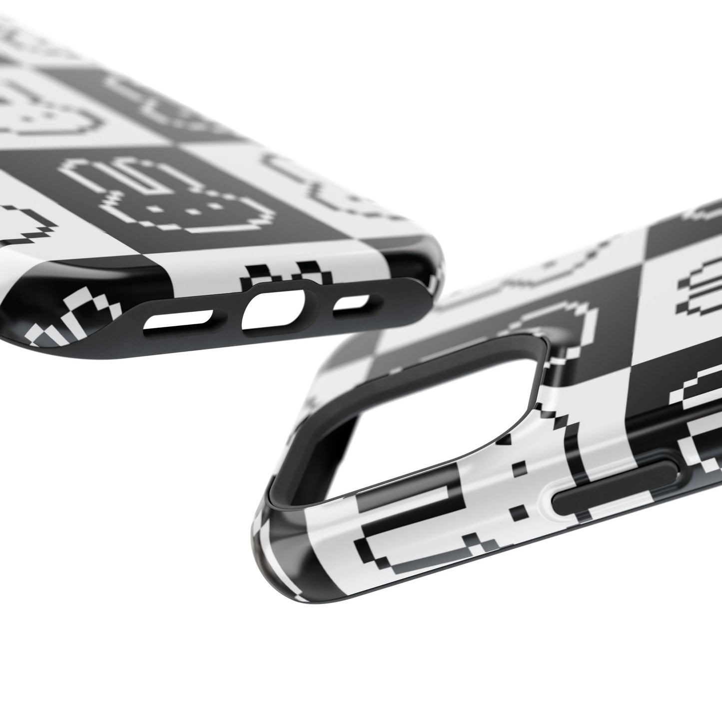 Black and White Retro Bunny MagSafe iPhone Case