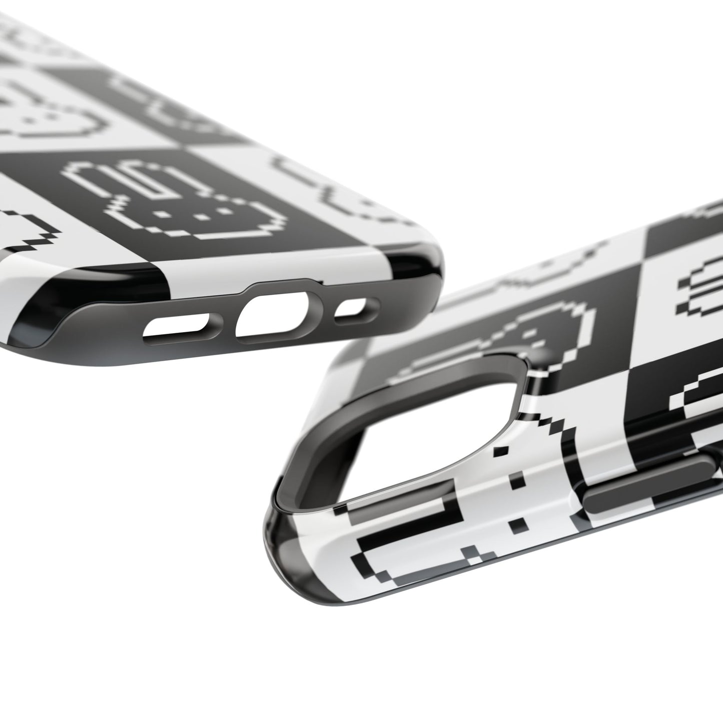 Black and White Retro Bunny MagSafe iPhone Case