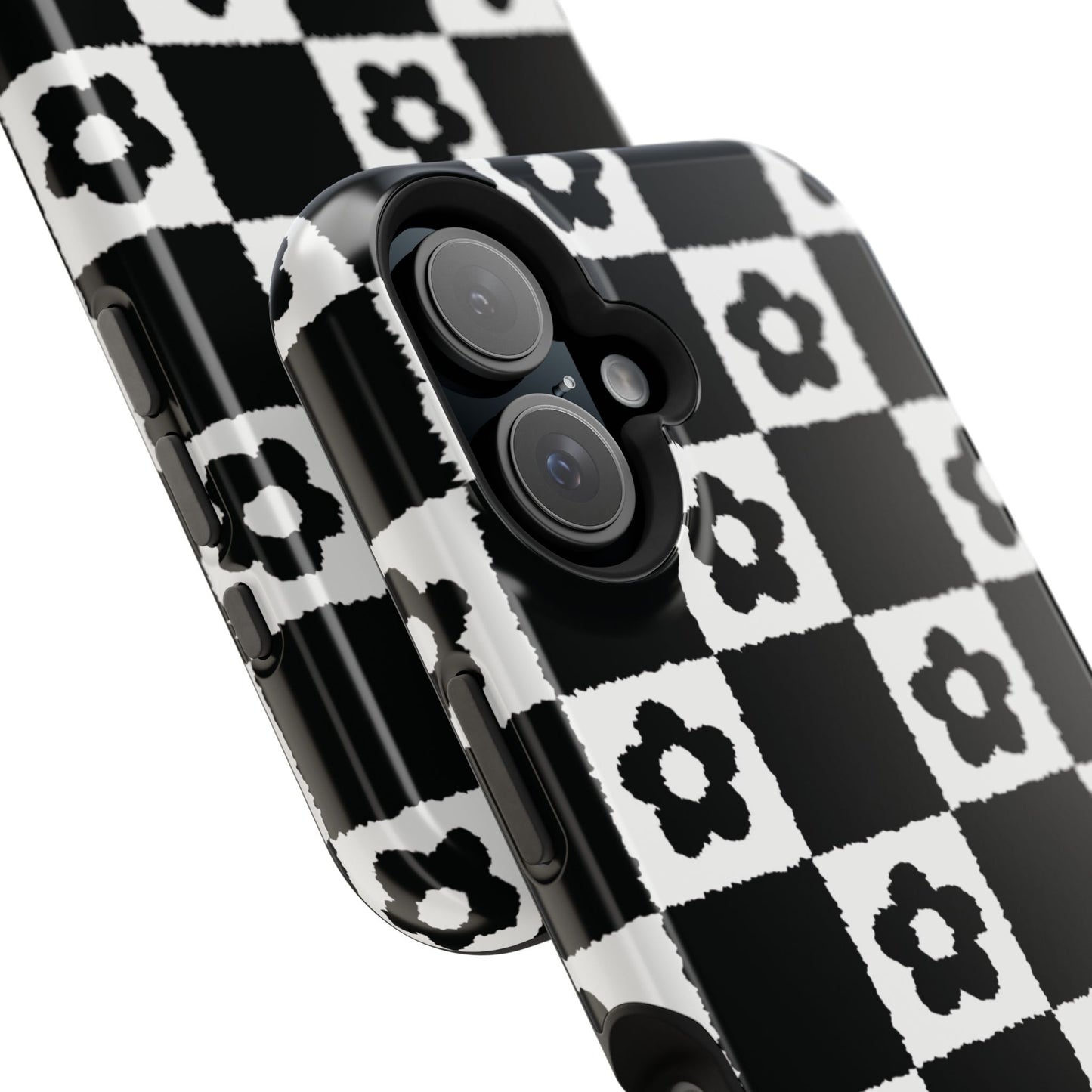 Floral Checkerboard MagSafe iPhone Case