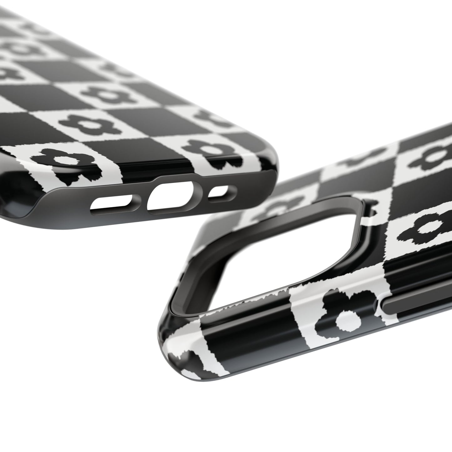 Floral Checkerboard MagSafe iPhone Case