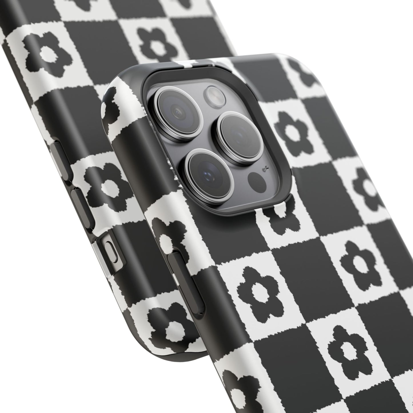Floral Checkerboard MagSafe iPhone Case