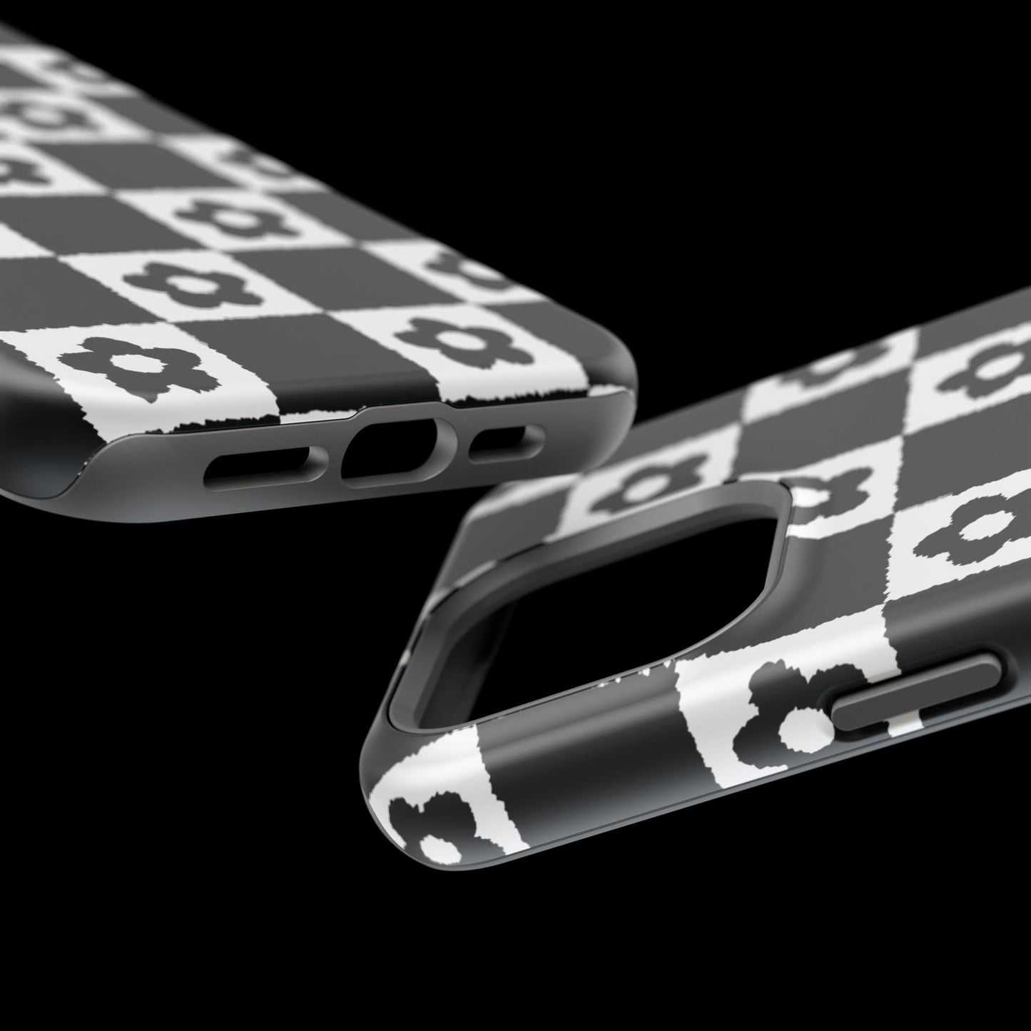 Floral Checkerboard MagSafe iPhone Case