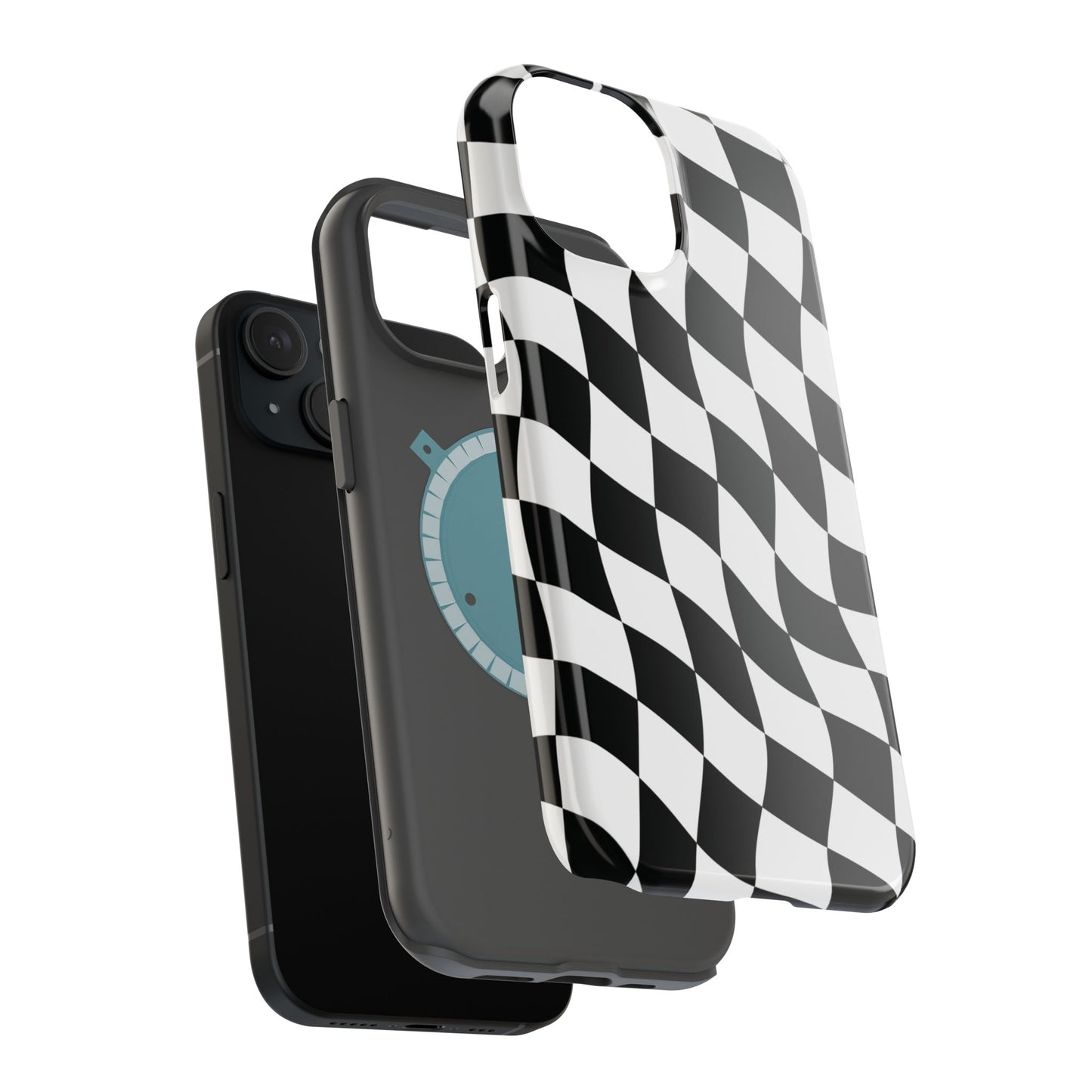 Black and White MagSafe iPhone Case