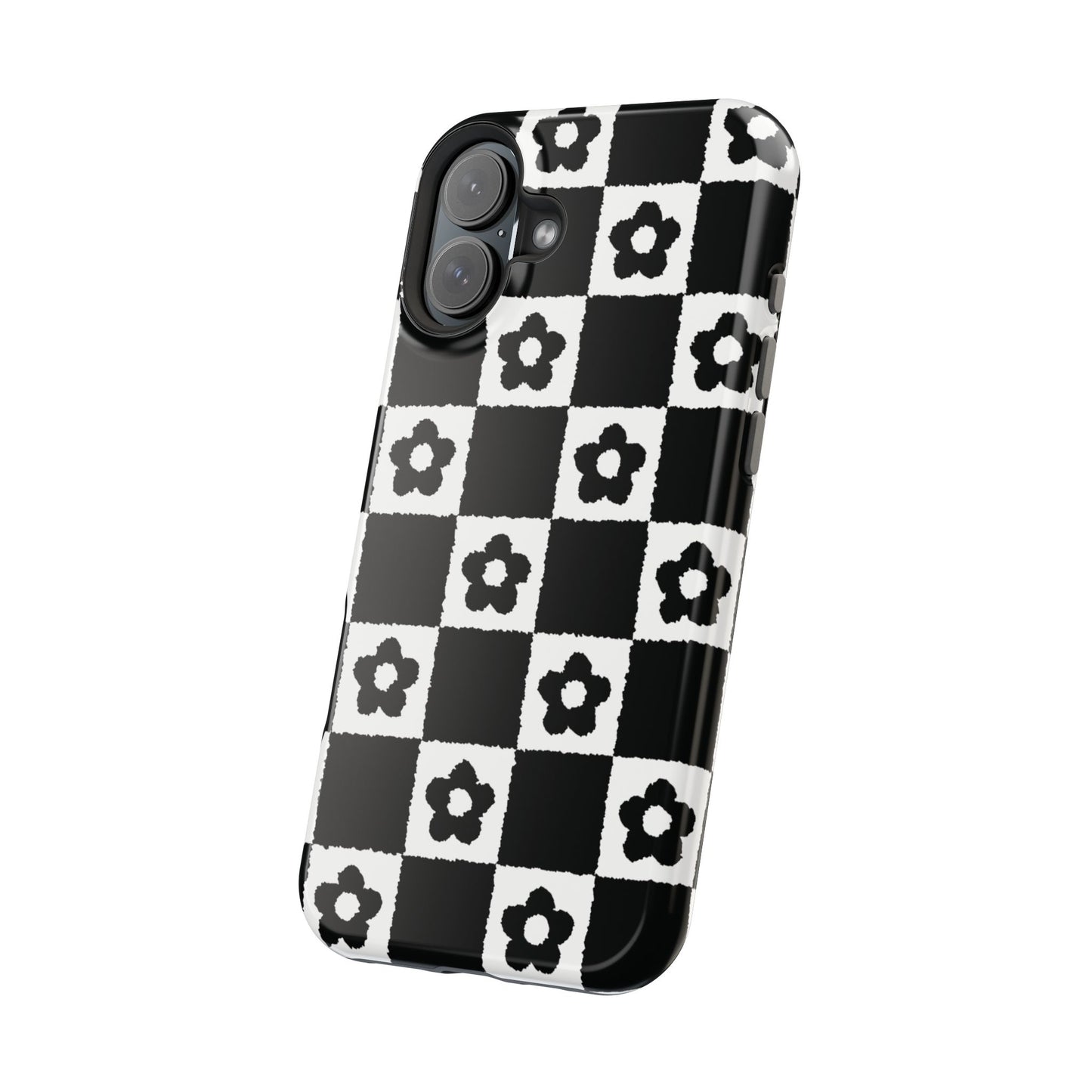 Floral Checkerboard MagSafe iPhone Case