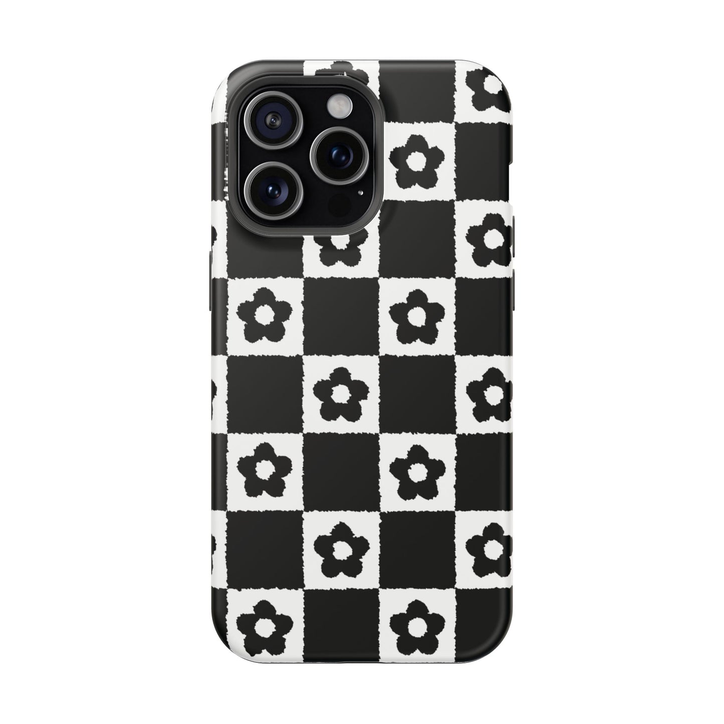 Floral Checkerboard MagSafe iPhone Case