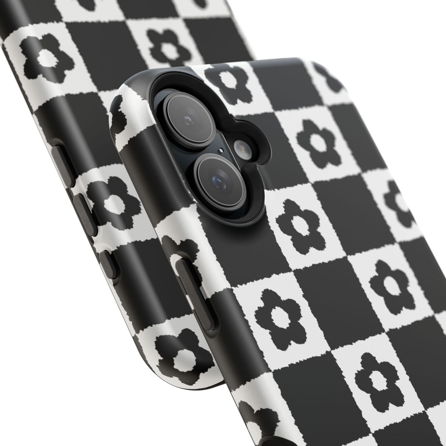 Floral Checkerboard MagSafe iPhone Case