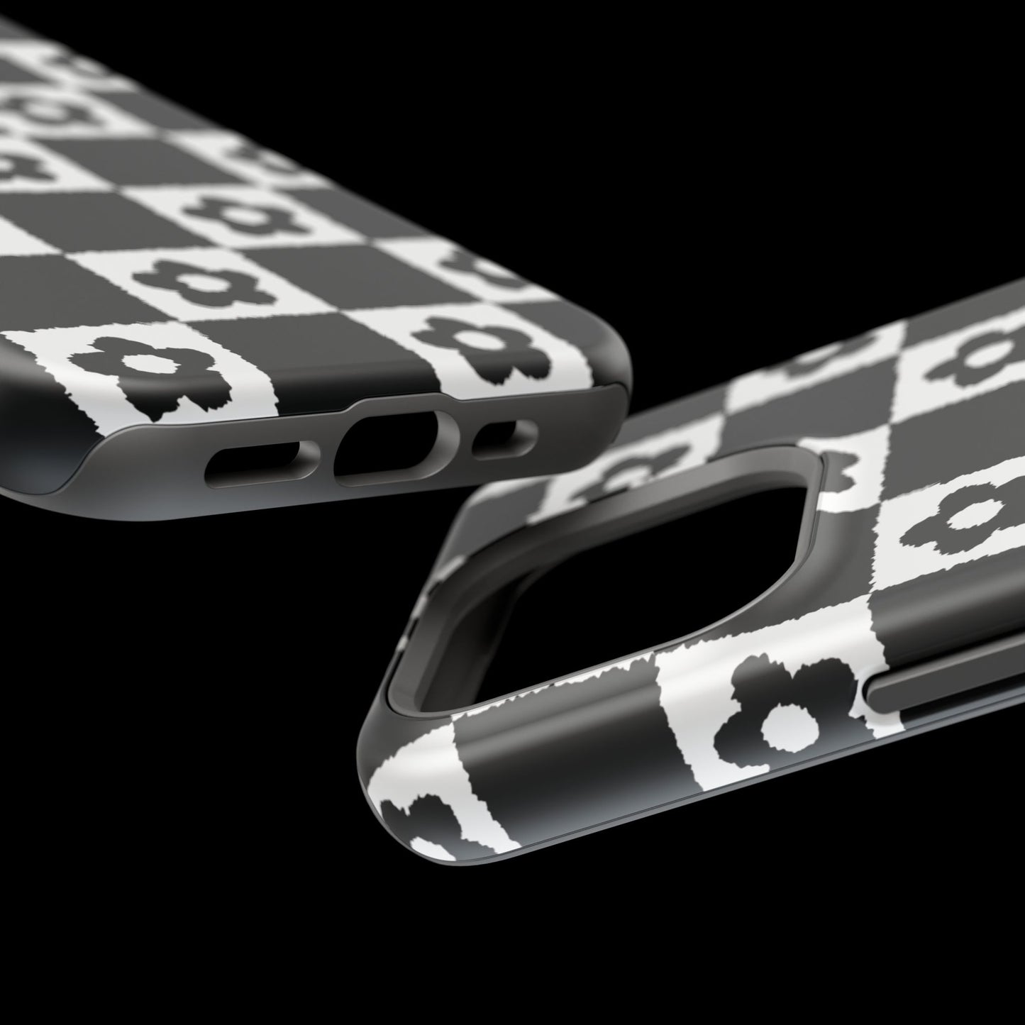 Floral Checkerboard MagSafe iPhone Case