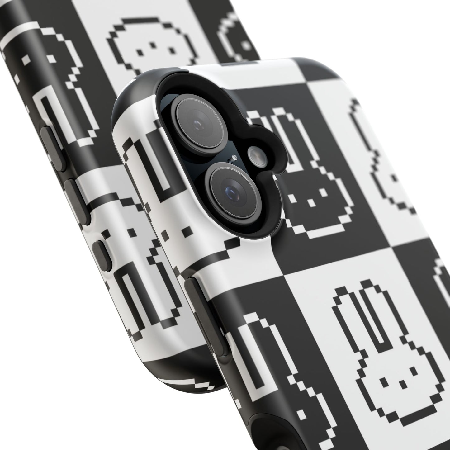 Black and White Retro Bunny MagSafe iPhone Case