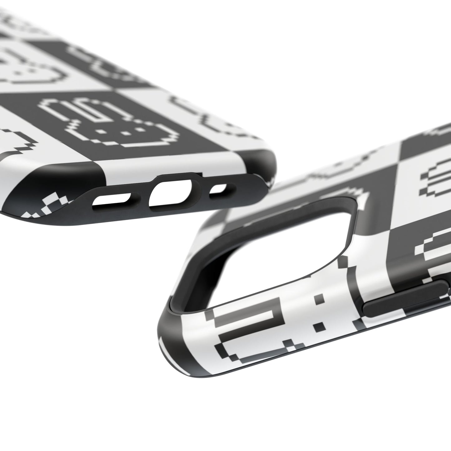 Black and White Retro Bunny MagSafe iPhone Case