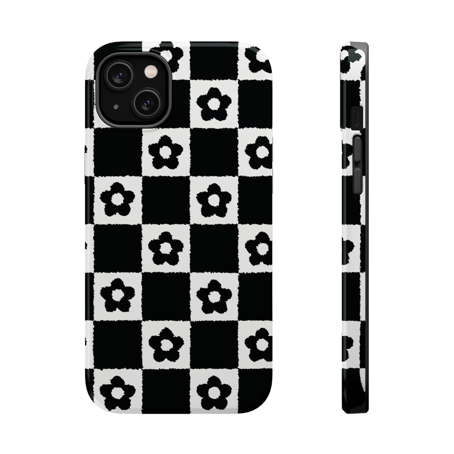 Floral Checkerboard MagSafe iPhone Case