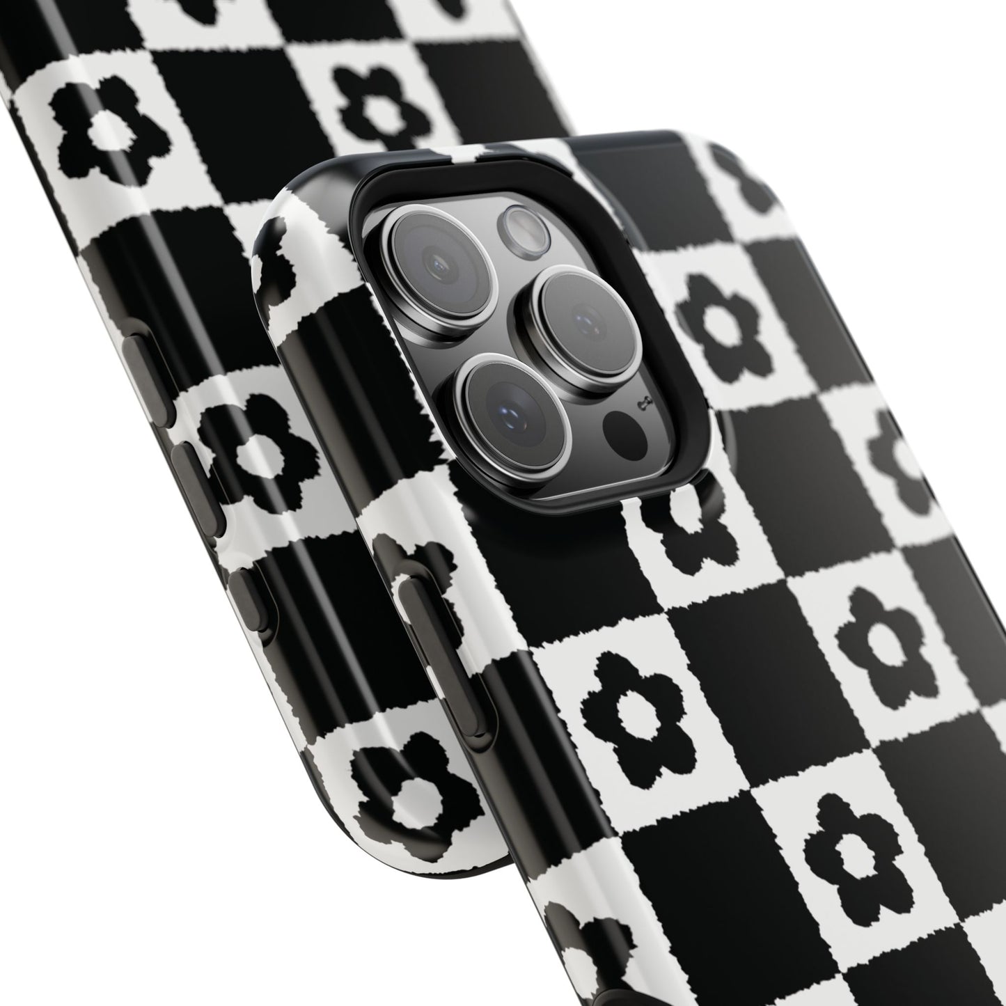 Floral Checkerboard MagSafe iPhone Case