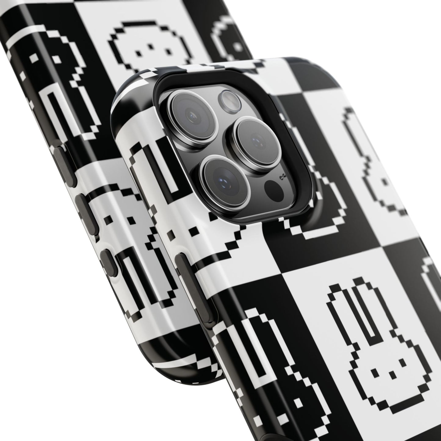 Black and White Retro Bunny MagSafe iPhone Case