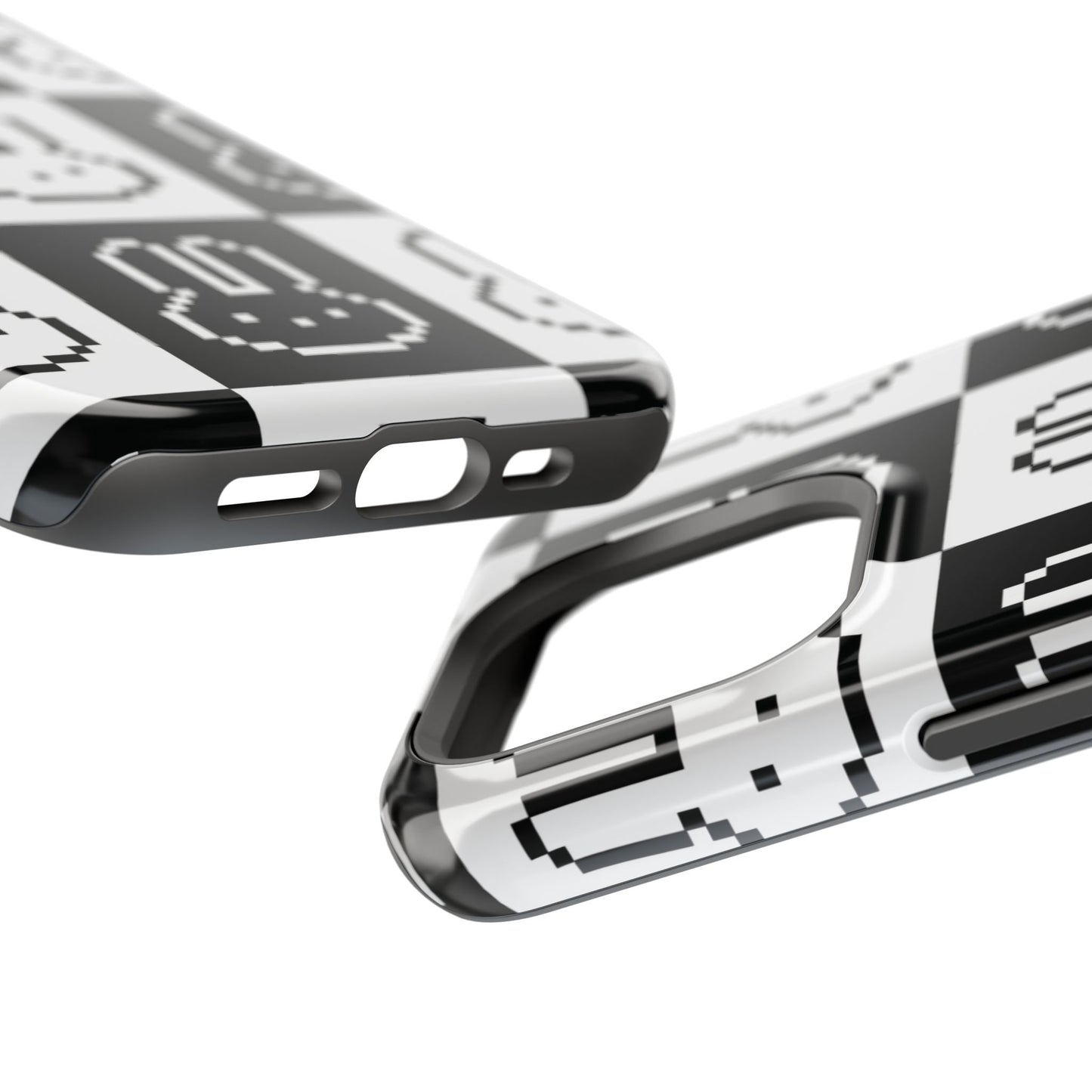 Black and White Retro Bunny MagSafe iPhone Case